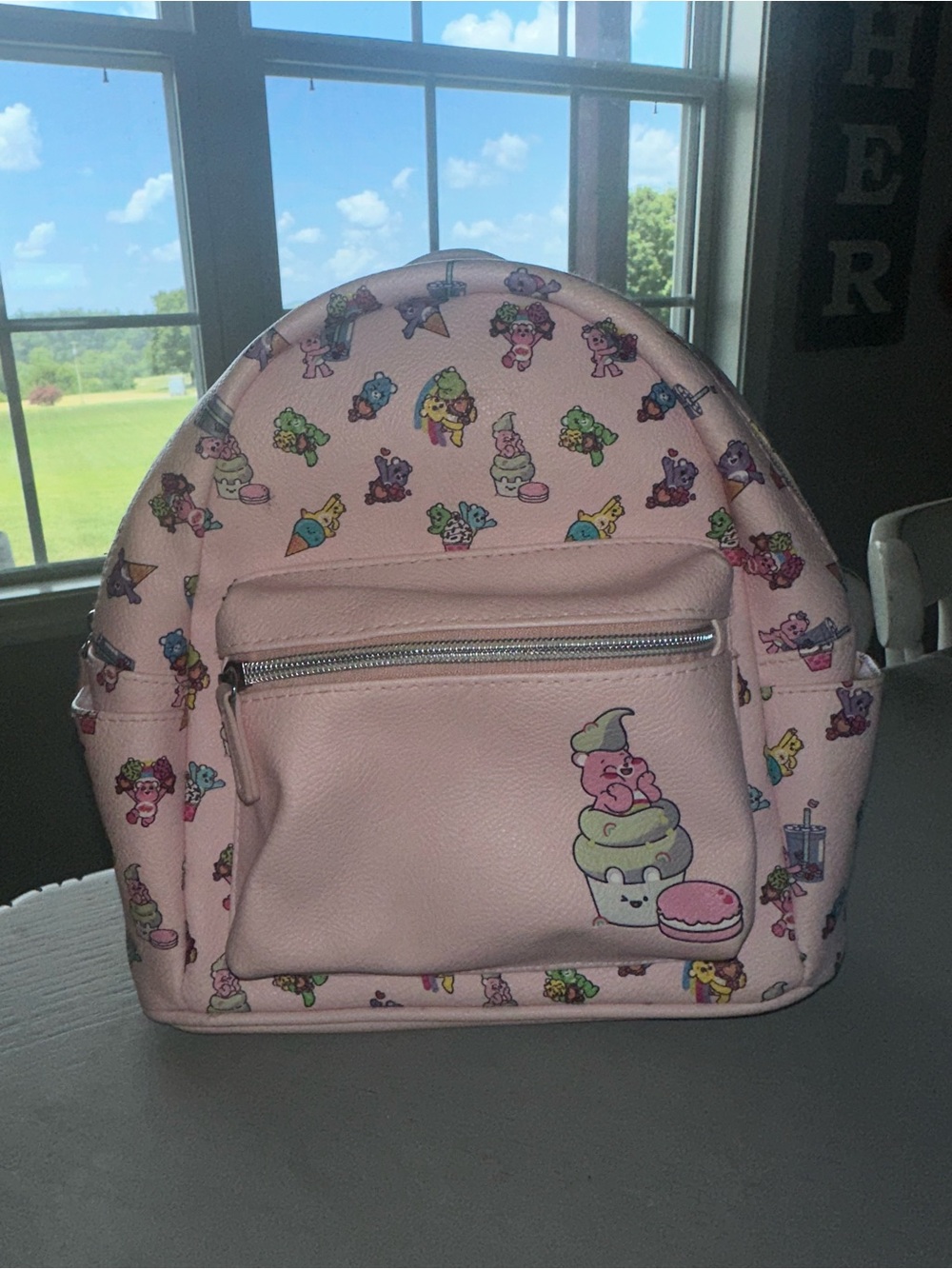 Care Bears Pink Mini Character Print Backpack